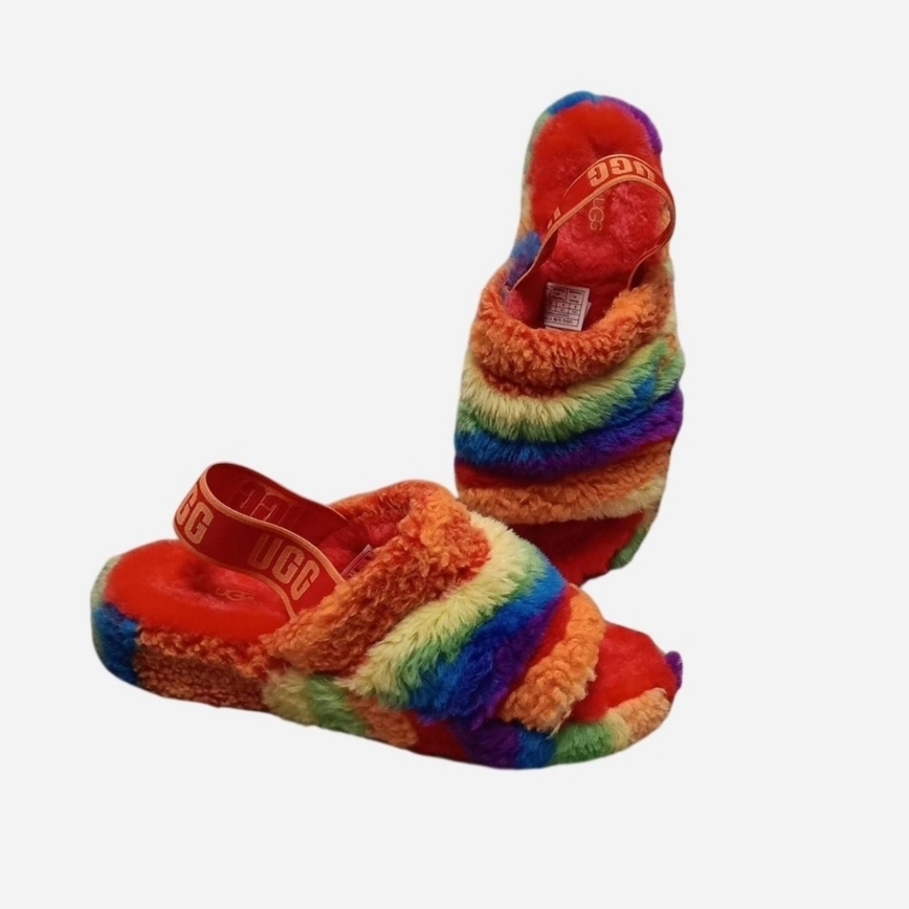 Ugg Rainbow Fluff Yeah Platform Slides - image 3